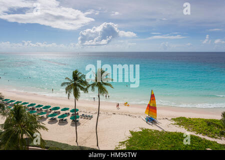 Worthing Beach, Christ Church, Barbade, Antilles, Caraïbes, Amérique Centrale Banque D'Images