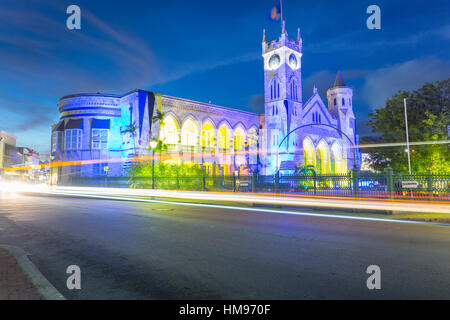 Du Parlement sur la rue Broad, Bridgetown, St Michael, à la Barbade, Antilles, Caraïbes, Amérique Centrale Banque D'Images