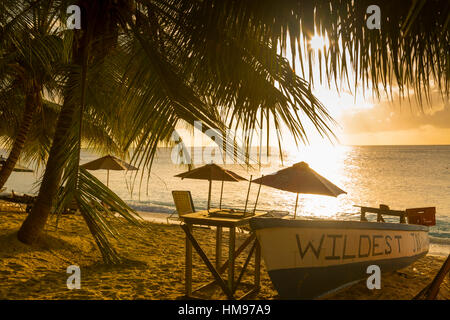 Smugglers Cove Beach, Holetown, Saint-james, Barbade, Antilles, Caraïbes, Amérique Centrale Banque D'Images