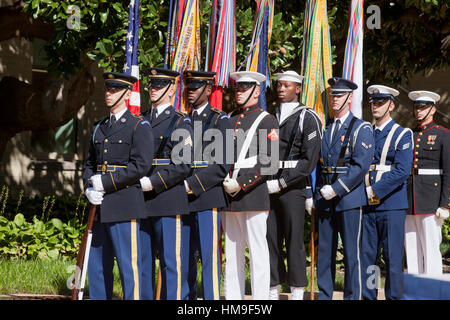 Service commun Color Guard au Pentagone - Washington, DC USA Banque D'Images