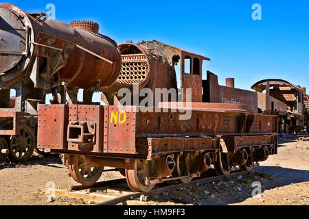 Le cimetière de trains de Uyuni, Bolivie, Banque D'Images