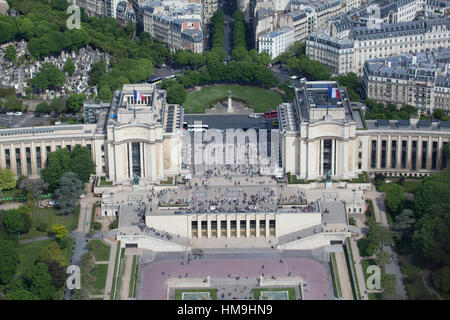 Jardins du Trocadéro, Paris Banque D'Images