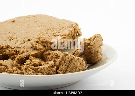 Sweet halwa sur la plaque Banque D'Images