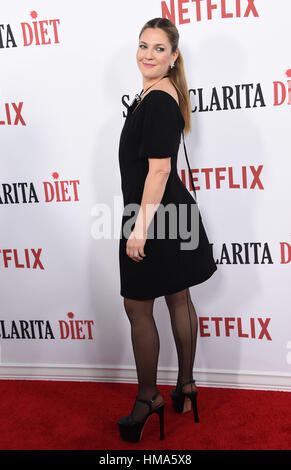 Hollywood, Californie, USA. 1er février, 2017. Drew Barrymore arrive pour la première du film "Santa Clarita Diet' au Cinerama Dome Theatre. Credit : Lisa O'Connor/ZUMA/Alamy Fil Live News Banque D'Images