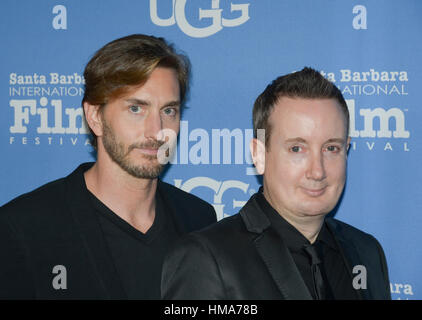 Santa Barbara, Californie, USA. 1er février 2017. Producteur exécutif et producteur James Adamitis Emmett James assiste à la 32e édition annuelle de Santa Barbara International Film Festival soirée d'ouverture "chargé". à l'Arlington Theater le 1 février 2017 à Santa Banque D'Images