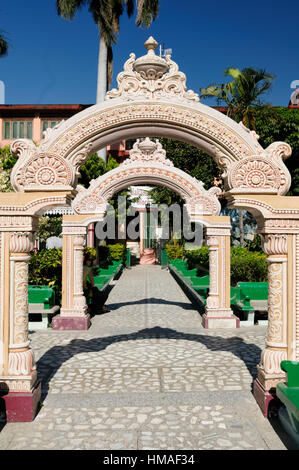 Le monde du yoga capitol rishikesh en Inde. Banque D'Images