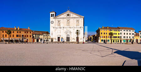 Place centrale à Palmanova, vue panoramique, Frioul-Vénétie Julienne (Italie) Banque D'Images