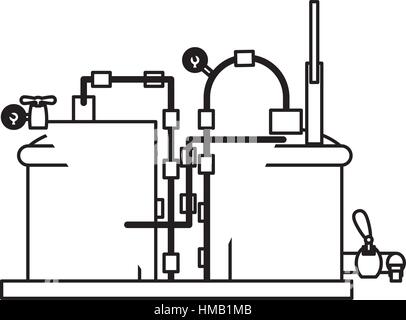 L'icône contour cuves à bière, de conception d'image vector illustration Illustration de Vecteur