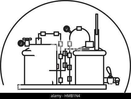 L'icône contour cuves à bière, de conception d'image vector illustration Illustration de Vecteur