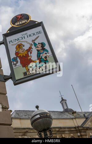 Le poinçon House public house, Monmouth, Wales Banque D'Images