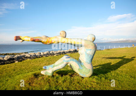 La mère et l'enfant Sculpture à Morecambe Banque D'Images