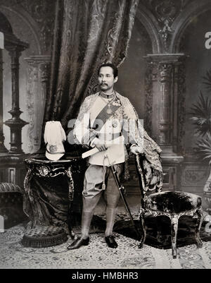 Phra Chula Chomklao Chaoyuhua, 1853 - 1910, mieux connu sous le nom de Rama V ou le roi Chulalongkorn le Grand, fut le cinquième roi (Rama) de la dynastie Chakri en Thaïlande. Il régna de 1868 - 1910 La Thaïlande, Siam,thaï, Banque D'Images