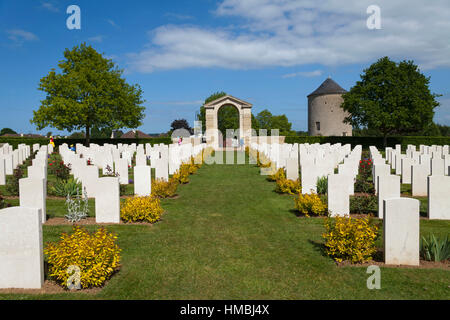 Le Cimetière Américain Ranville (Normandie, nord-ouest de la France) Banque D'Images