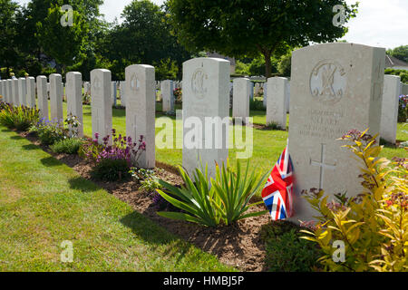 Le Cimetière Américain Ranville (Normandie, nord-ouest de la France) Banque D'Images