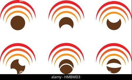 Ensemble de six logos wi-fi Illustration de Vecteur