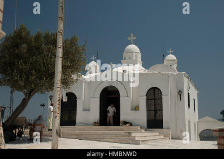 La chapelle St. George sur le mont Lycabette, Athènes Banque D'Images