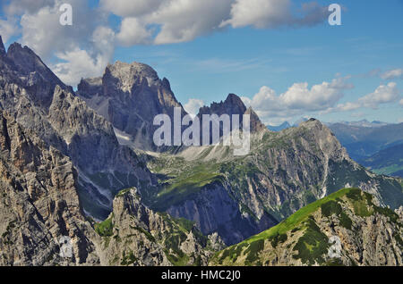 Vue de groupe Popera, Canazei, Dolomites, Italie Banque D'Images