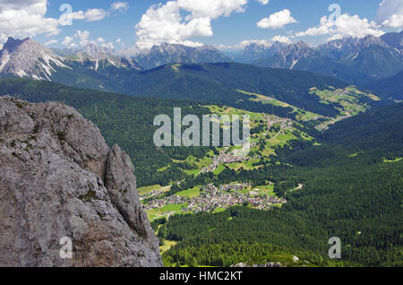 Avis de Padola, Canazei, Dolomites, Italie Banque D'Images