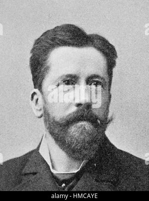 Carl Weitbrecht, né le 8 décembre 1847 dans Neuhengstett, Allemagne, le 10 juin 1904, était un diacre allemand, écrivain et historien, ainsi qu'un professeur d'université et le recteur de l'Université technique de Stuttgart., photo ou illustration, publié en 1892, l'amélioration numérique Banque D'Images