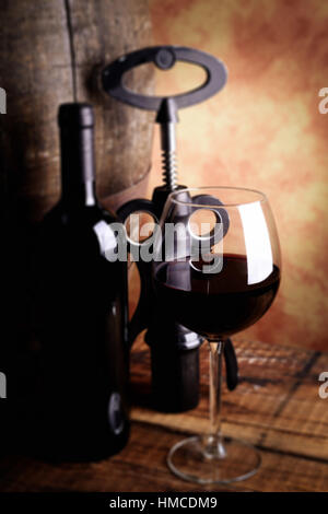 Vin rouge - tilt shift focus sélectif effet photo Banque D'Images