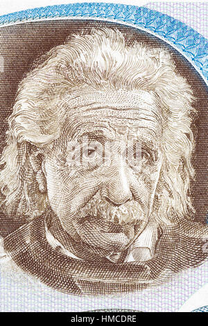 Portrait d'Albert Einstein de l'argent Banque D'Images