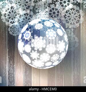 Boule de Noël faite de flocons de neige. Vecteur EPS 10 Illustration de Vecteur