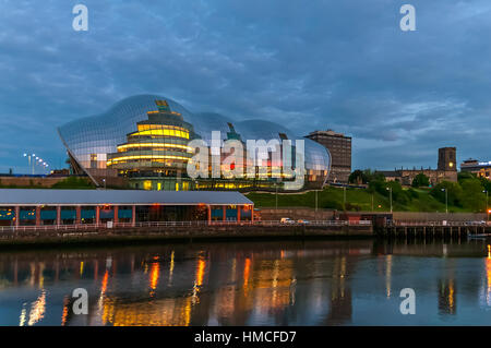 Réflexion sur Sage Gateshead Banque D'Images