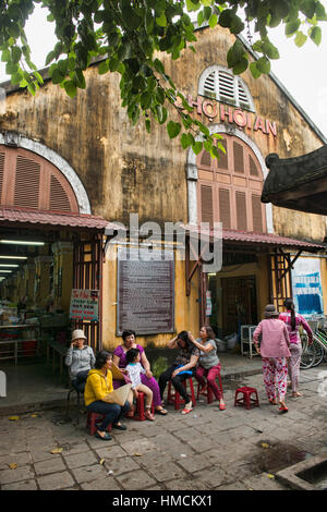 L'entrée du Marché Central, Hoi An, Vietnam Banque D'Images