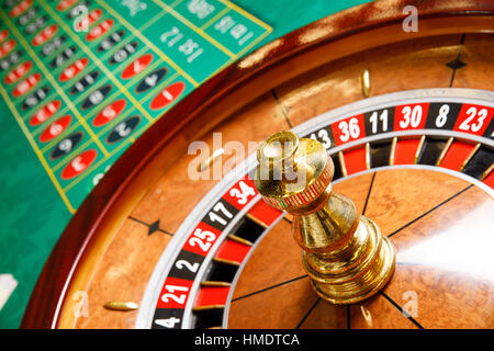 La roue de roulette de casino aucun jeton Banque D'Images