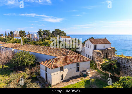 Monastère d'Agios Ioannis à l'intérieur de la forteresse de Koroni, Péloponnèse Banque D'Images