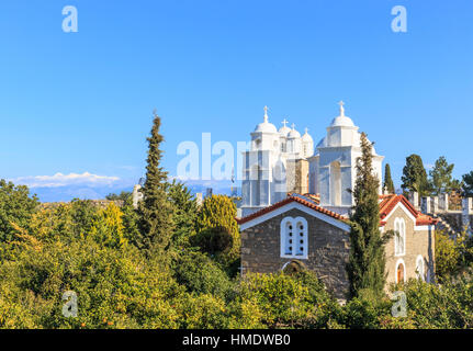 Monastère d'Agios Ioannis à l'intérieur de la forteresse de Koroni, Péloponnèse Banque D'Images