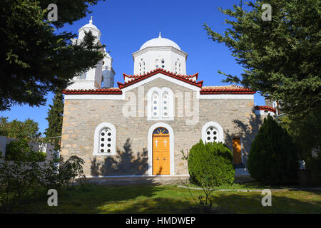 Monastère d'Agios Ioannis à l'intérieur de la forteresse de Koroni, Péloponnèse Banque D'Images