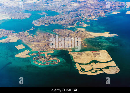 Vue aérienne de Manama, Bahreïn Banque D'Images