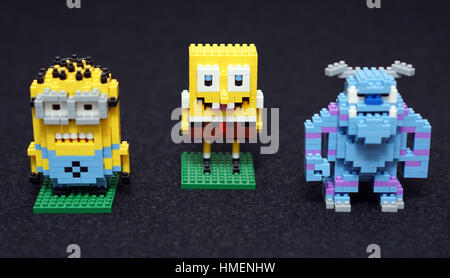 Trois personnages d'animation Lego Banque D'Images