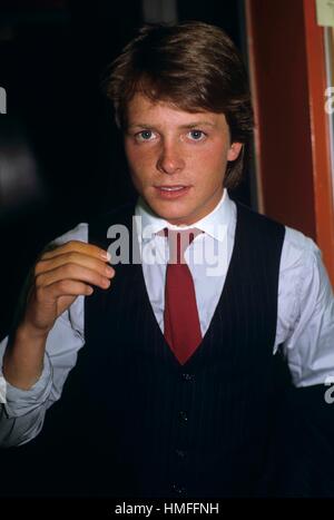 Acteur canado-américain, Michael J. Fox photographié en juillet 1984. Banque D'Images