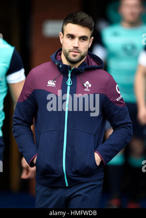 L'Irlande Conor Murray au cours de l'exécution du capitaine au stade de Murrayfield, Edinburgh. Banque D'Images