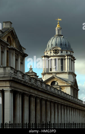 L'ancien Collège Royal nombril, Greenwich, London, Royaume-Uni Banque D'Images