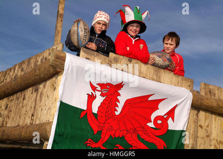 Penlan community centre terrain d'aventure, Swansea, Pays de Galles Banque D'Images