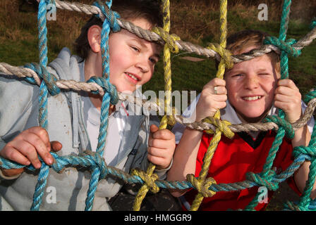 Penlan community centre terrain d'aventure, Swansea, Pays de Galles Banque D'Images