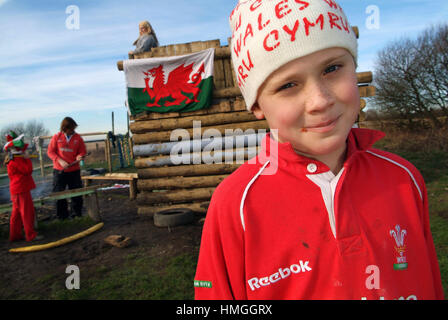 Penlan community centre terrain d'aventure, Swansea, Pays de Galles Banque D'Images