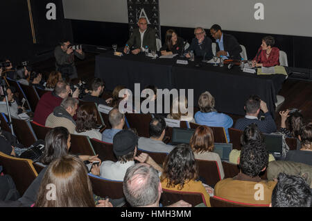 Madrid, Espagne. 3 Février, 2017. Conférence de presse avec la vue du public de la British Film Réalisateur (jusqu'au centre) en Film Academy le 3 février, Madrid, Espagne. Credit : Enrique Davó/Alamy Live News. Banque D'Images