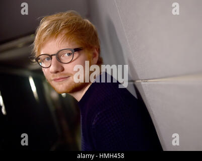 Berlin, Allemagne. 23 Jan, 2017. Auteur-compositeur-interprète britannique Ed Sheeran, photographié au cours d'un entretien à Berlin, Allemagne, 23 janvier 2017. Photo : afp/Alamy Live News Banque D'Images