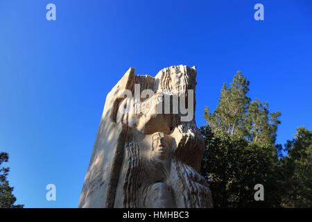 Le Livre de l'amour, à l'entrée du complexe mémorial sur le Mont Nébo, Mont Nébo, Abarim Montagnes, Jordanie Banque D'Images