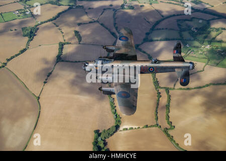 Ma représentation d'Avro Lancaster W5005, AR-L pour le chef de l'Escadron 460 RAAF tel qu'il était à la fin de septembre 1943. Banque D'Images