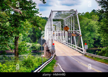 Vue sur le pont historique de Ferry de Dingman, du New Jersey Banque D'Images