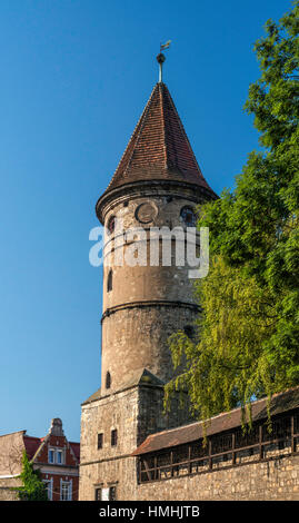 Lubanska Baszta Luban (Tower), 13e siècle, dans la région de Lwowek Slaski, Basse Silésie, Pologne Banque D'Images