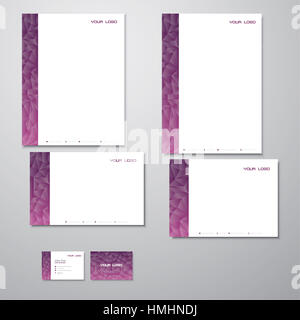 Belle fraîcheur moderne prête à l'arrêt une identité Pack pour votre entreprise 100 % vectoriel - modifiable et re-bon - CMJN print et web prêt | 3 Banque D'Images