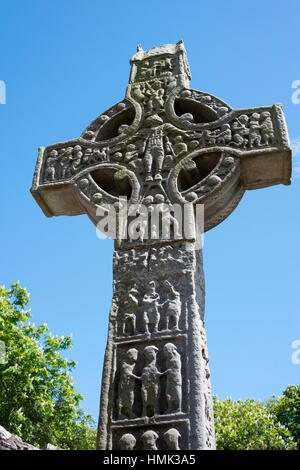 Croix de Muiredach, high cross, croix celtique, Monasterboice, comté de Lough, Irlande, Royaume-Uni Banque D'Images