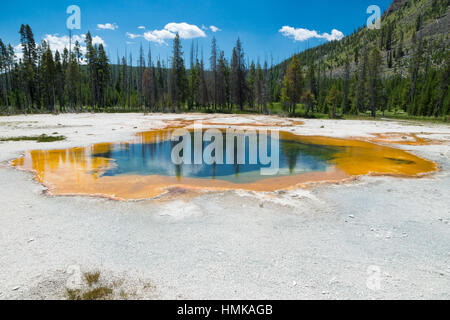 Bassin de sable noir, Parc National de Yellowstone, Wyoming, USA Banque D'Images