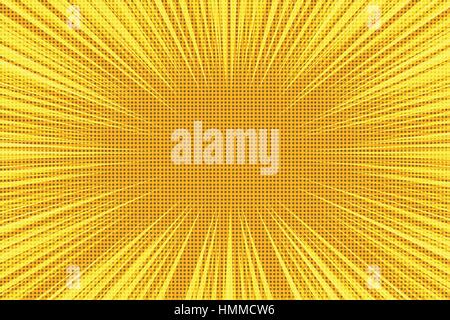 Rayons orange jaune pop art retro vintage background Illustration de Vecteur
